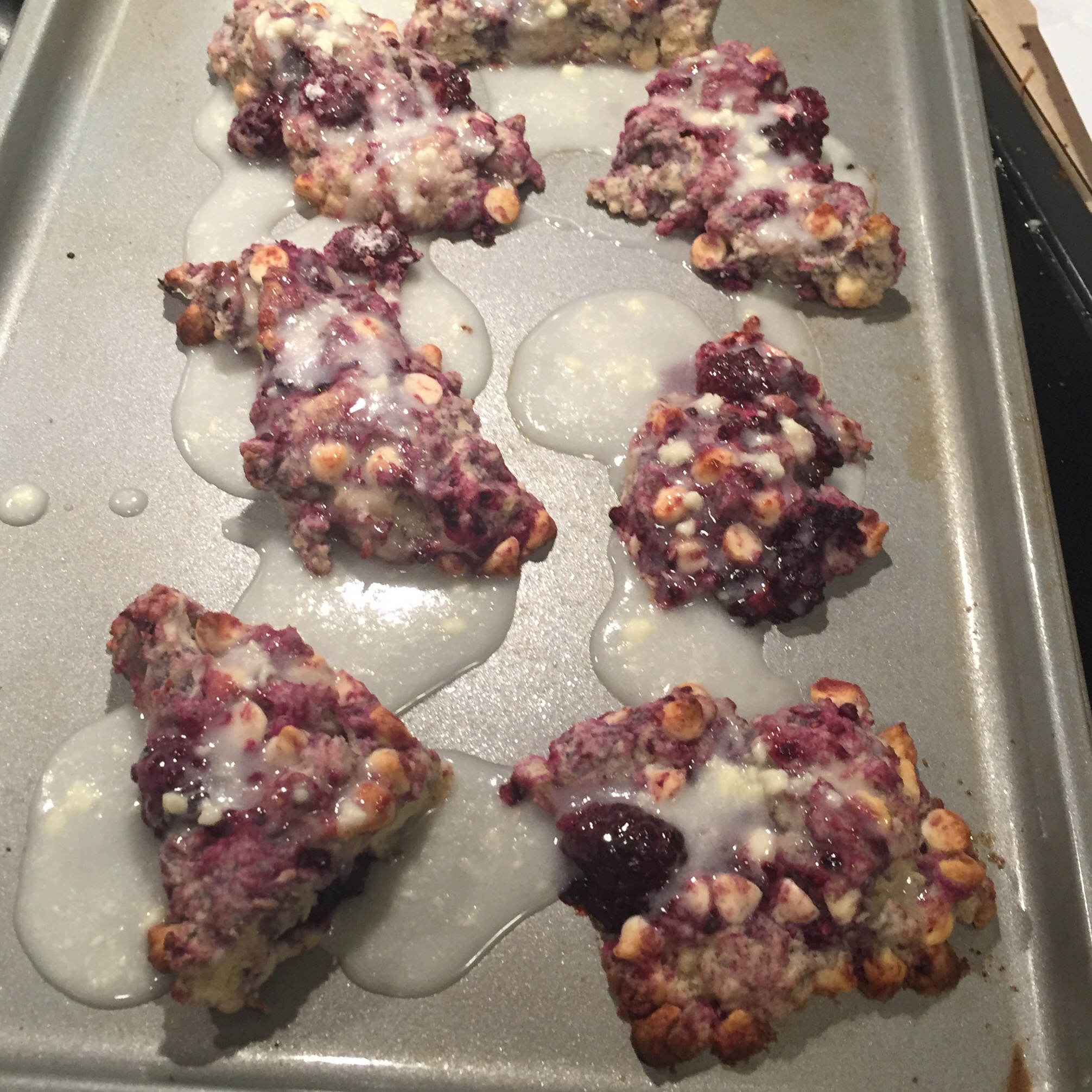 finished scones with glaze